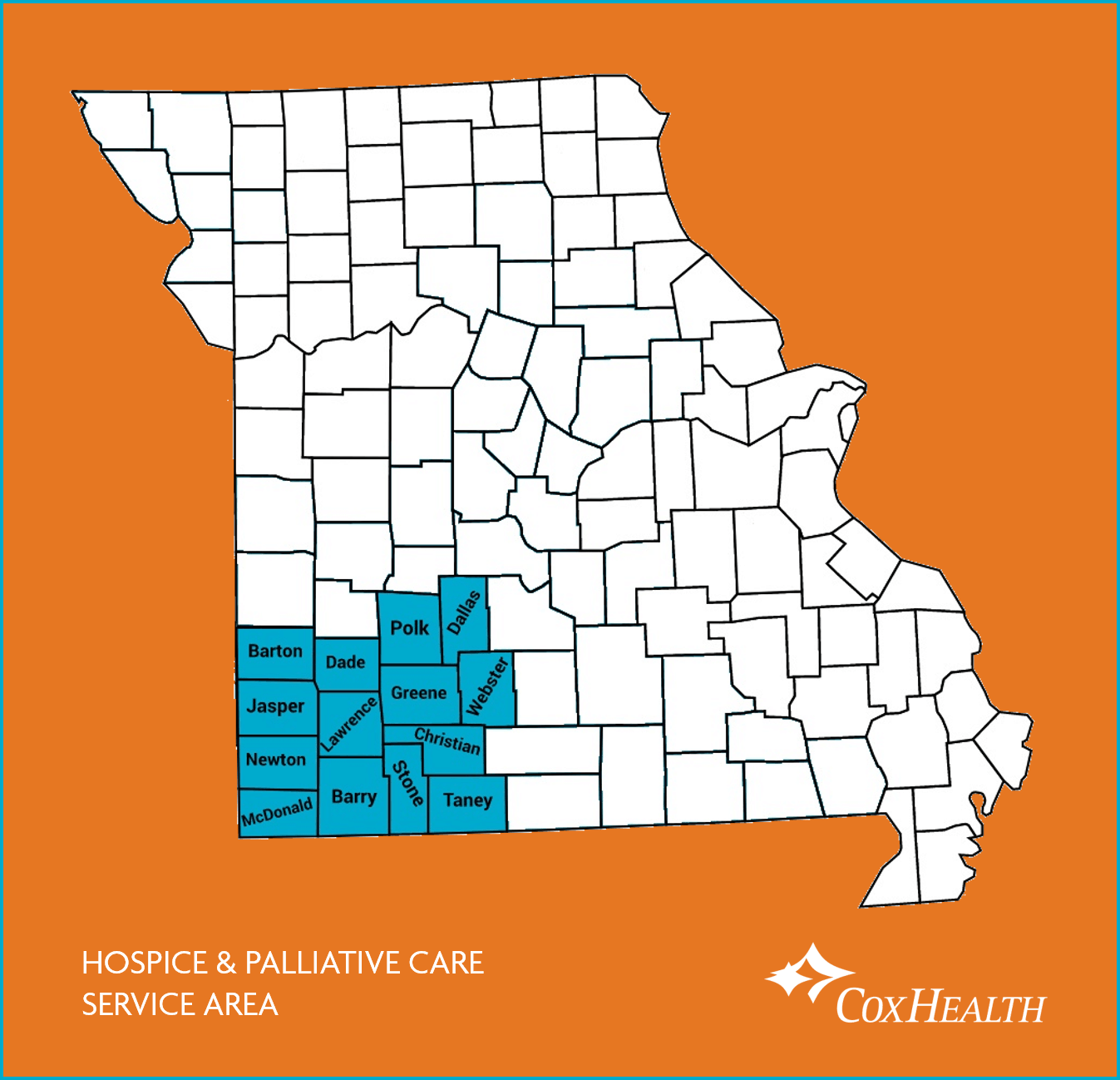 Hospice & Palliative Care Service Area Map